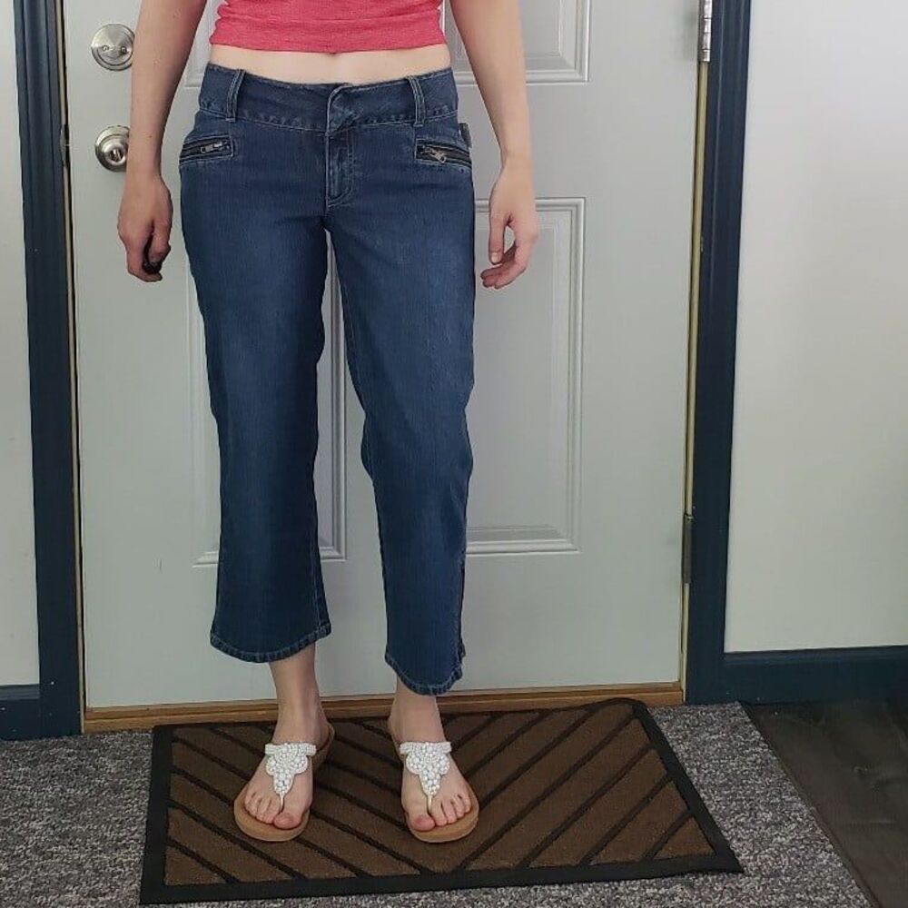 Y2K Deadstock Zipper Detail Denim Capris